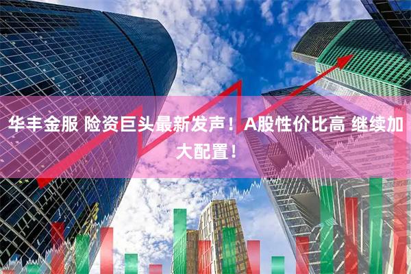华丰金服 险资巨头最新发声！A股性价比高 继续加大配置！