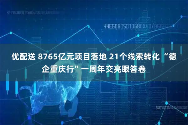 优配送 8765亿元项目落地 21个线索转化 “德企重庆行”一周年交亮眼答卷